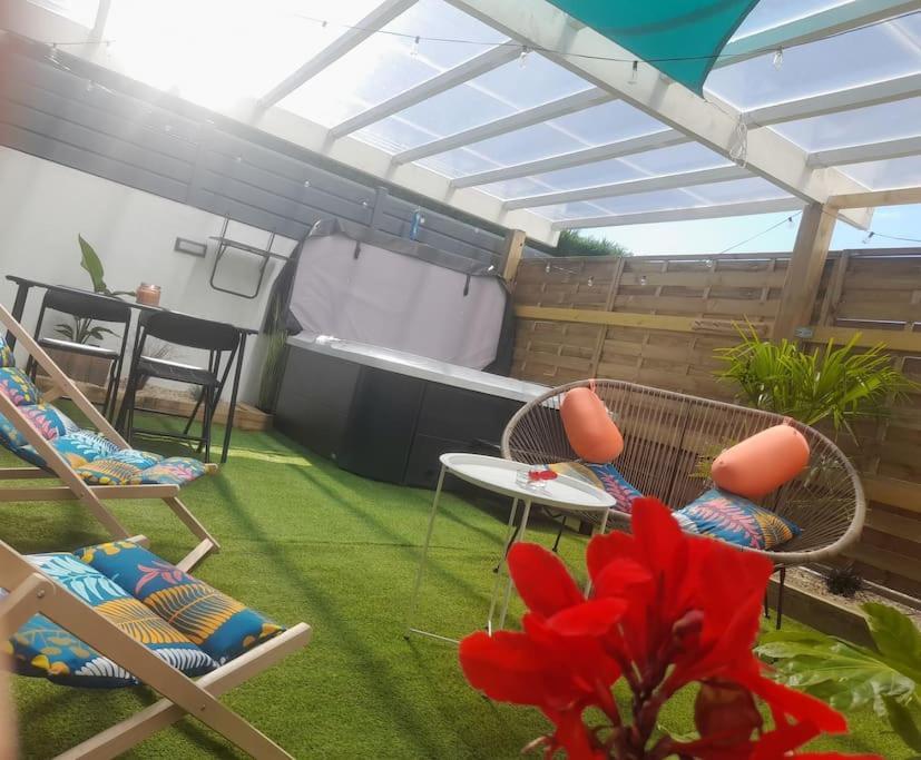 Maison 4Pers Avec Jacuzzi Privatif Couvert Proche Ocean Brem-Sur-Mer Zewnętrze zdjęcie